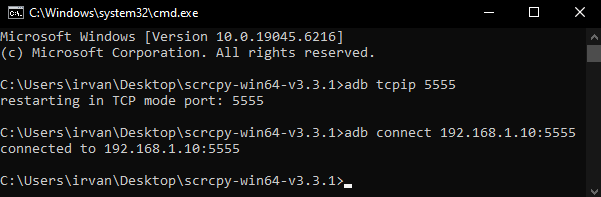 ADB connect IP