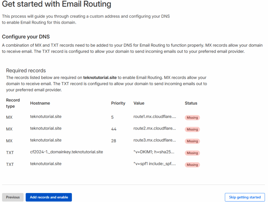 Configure your DNS