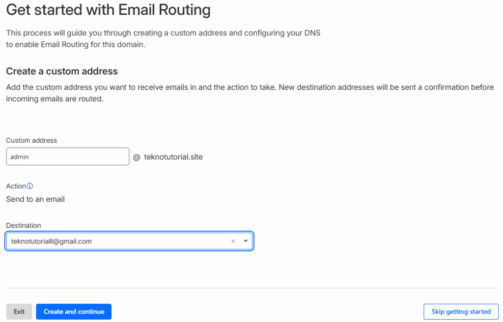 Create a custom address