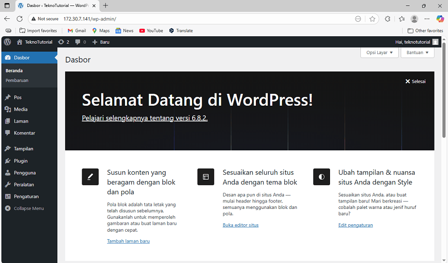 Dasbor WordPress