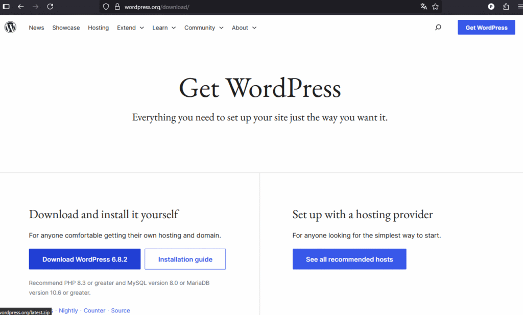 Download WordPress