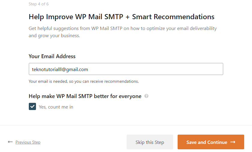 Help Improve WP Mail SMTP