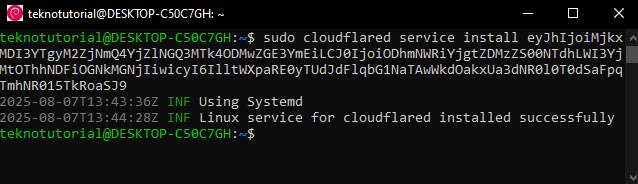 Install konektor Cloudflared