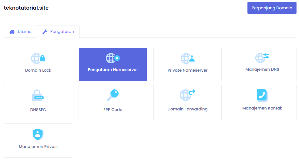 Pengaturan Nameserver