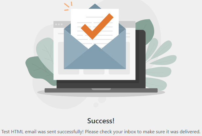 Successfully Send a Test Email
