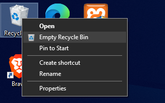 Mengosongkan Recycle Bin